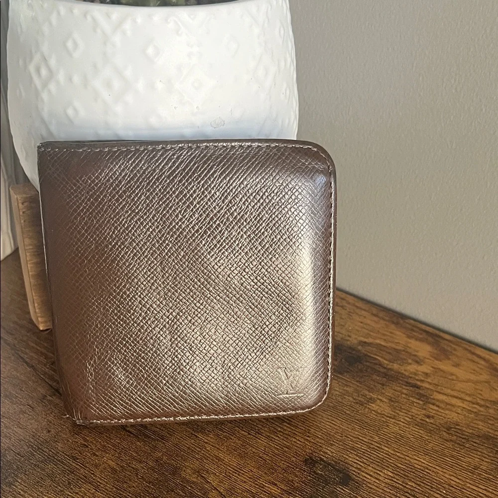 Louis Vuitton Brown Leather Zip Around Wallet